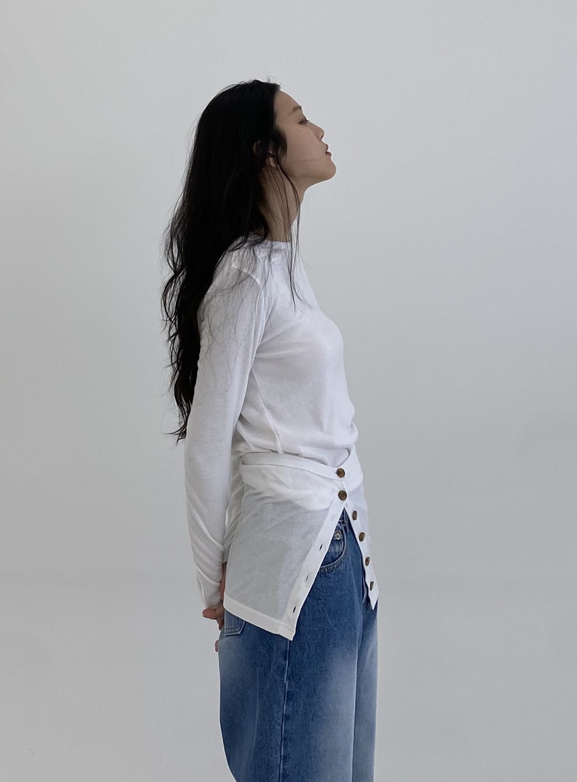A.VER韓國直郵㊣東大門實拍女裝新款人氣職業時尚推薦長袖T恤A.VER長袖T恤
