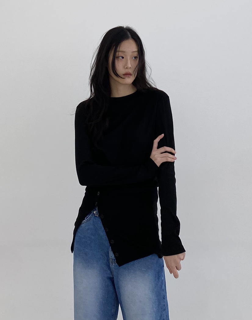 A.VER韓國直郵㊣東大門實拍女裝新款人氣職業時尚推薦長袖T恤A.VER長袖T恤