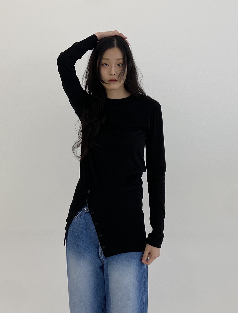 A.VER韓國直郵㊣東大門實拍女裝新款人氣職業時尚推薦長袖T恤A.VER長袖T恤