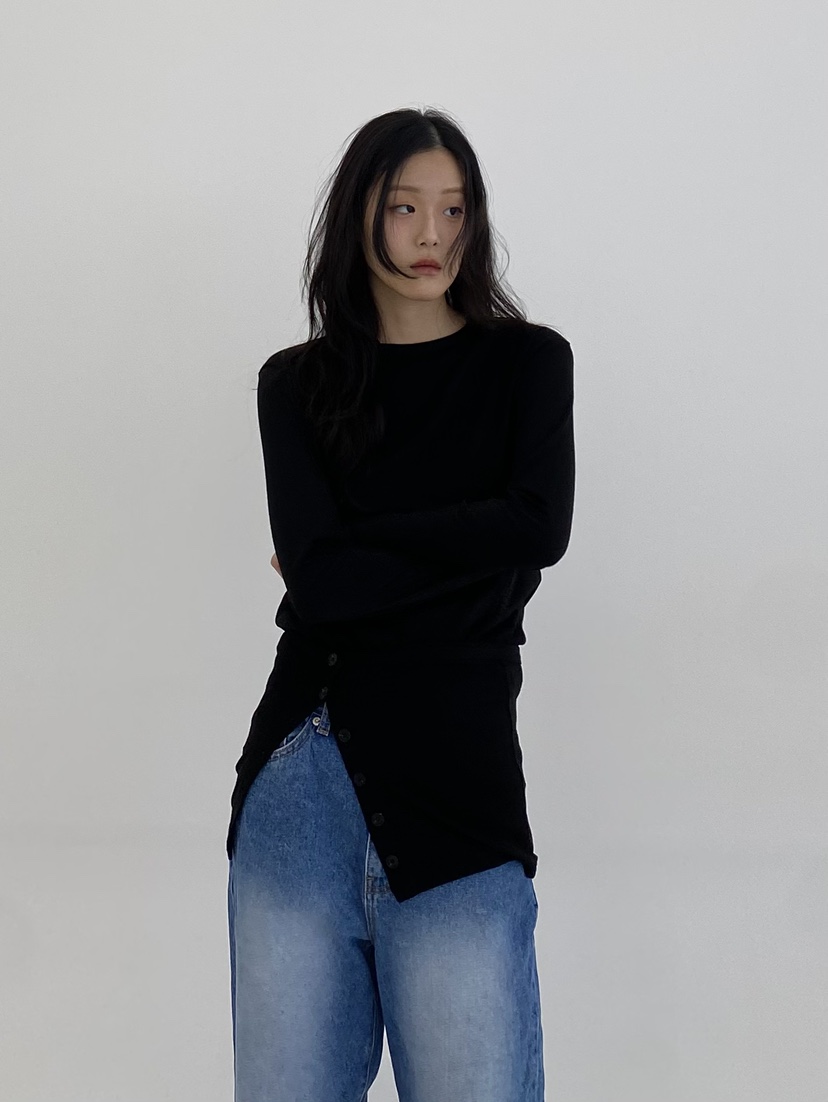 A.VER韓國直郵㊣東大門實拍女裝新款人氣職業時尚推薦長袖T恤A.VER長袖T恤