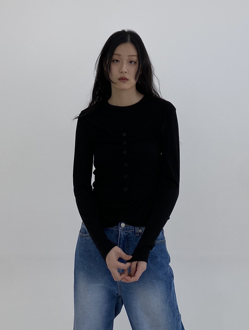 A.VER韓國直郵㊣東大門實拍女裝新款人氣職業時尚推薦長袖T恤A.VER長袖T恤