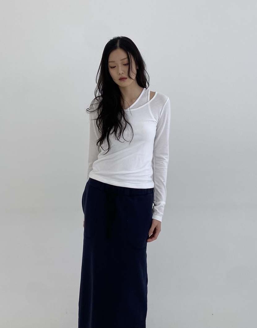 A.VER韓國直郵㊣東大門實拍女裝新款25春夏職業熱賣長袖T恤A.VER長袖T恤