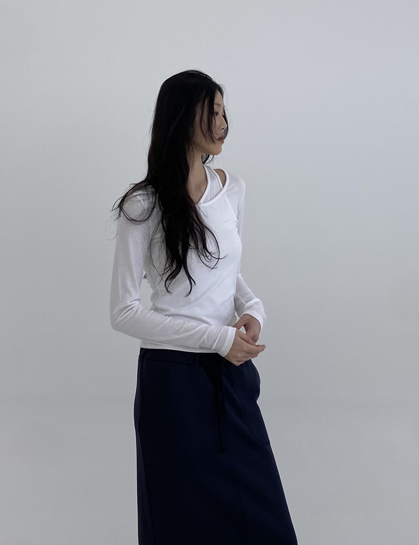 A.VER韓國直郵㊣東大門實拍女裝新款25春夏職業熱賣長袖T恤A.VER長袖T恤