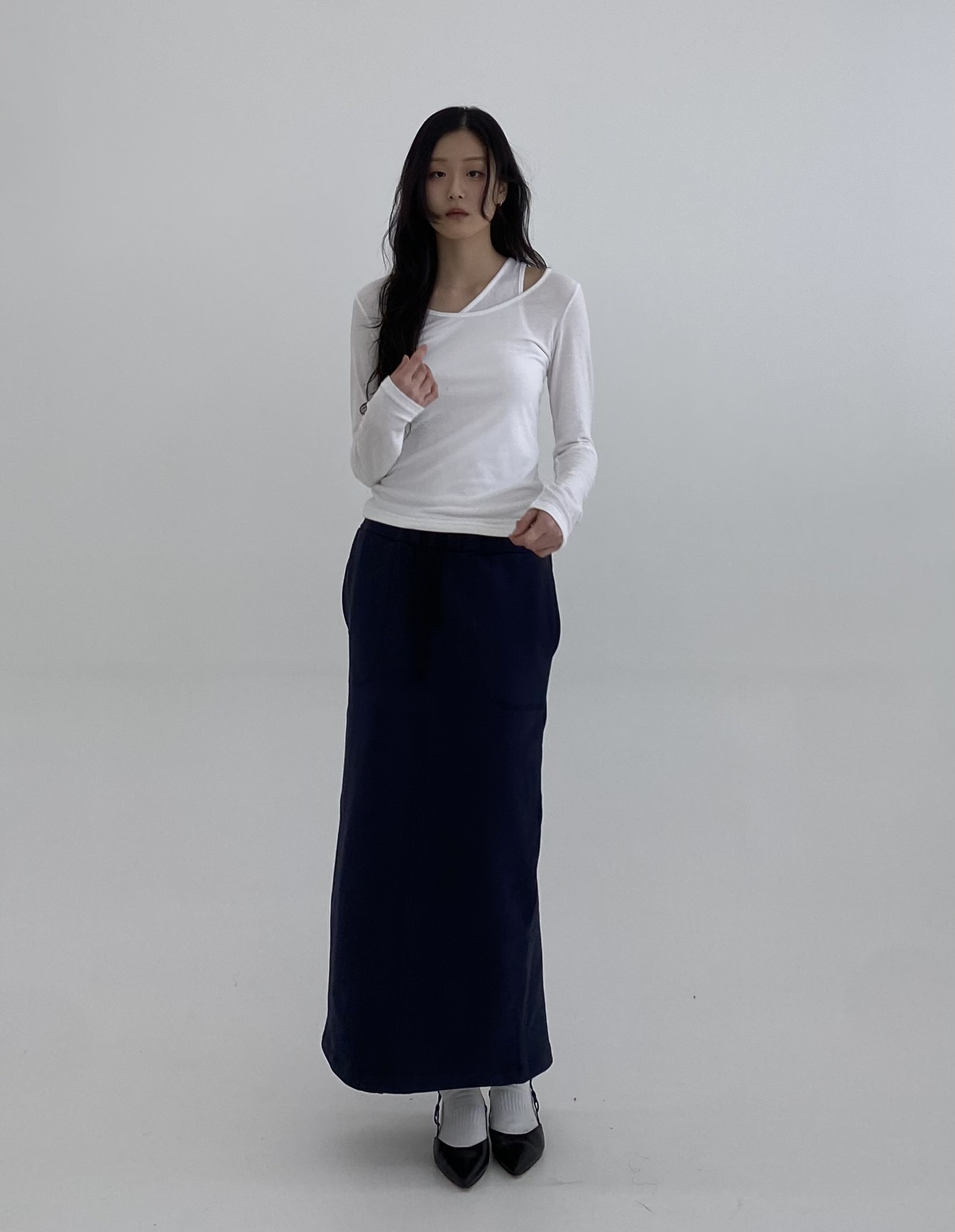 A.VER韓國直郵㊣東大門實拍女裝新款25春夏職業熱賣長袖T恤A.VER長袖T恤