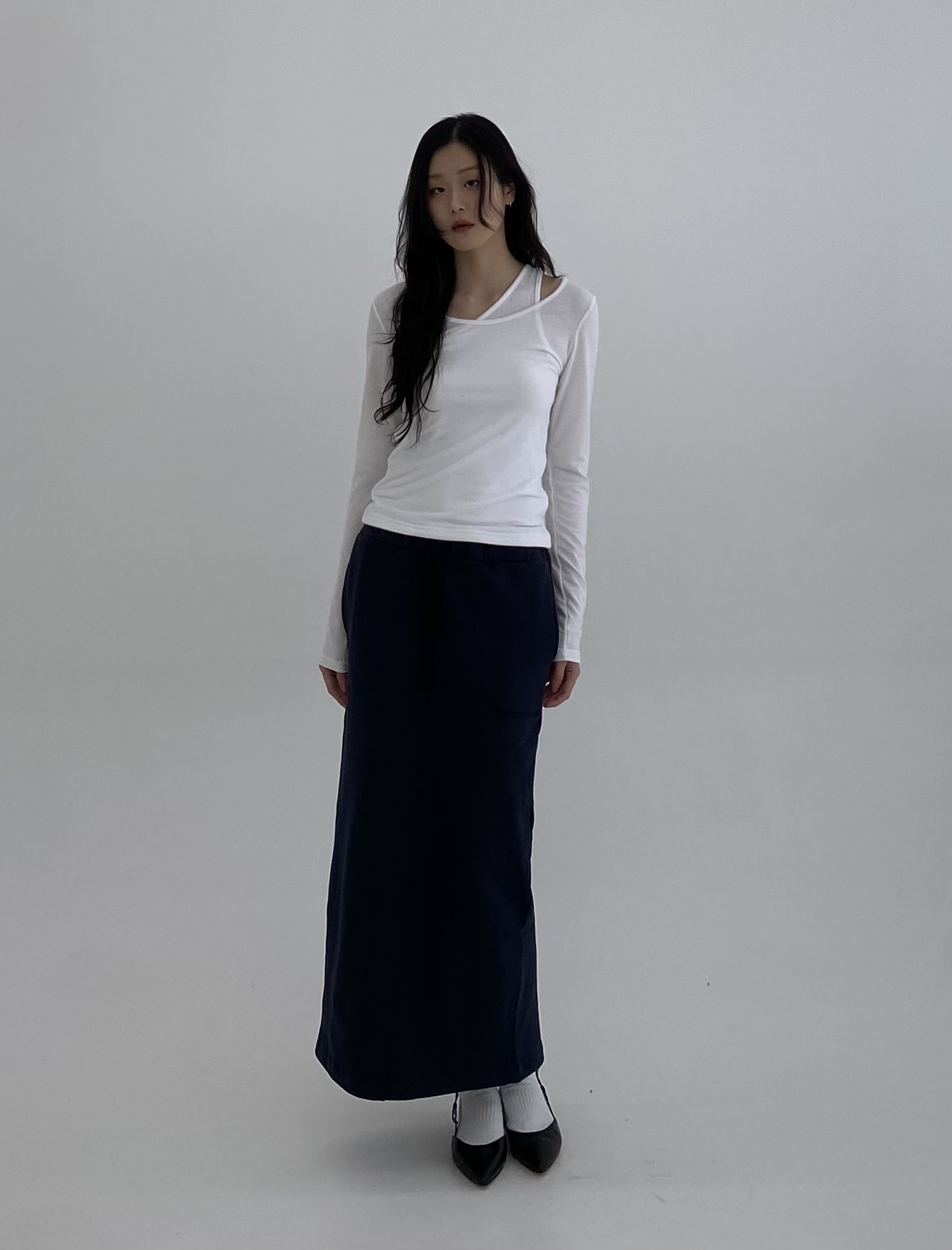 A.VER韓國直郵㊣東大門實拍女裝新款25春夏職業熱賣長袖T恤A.VER長袖T恤