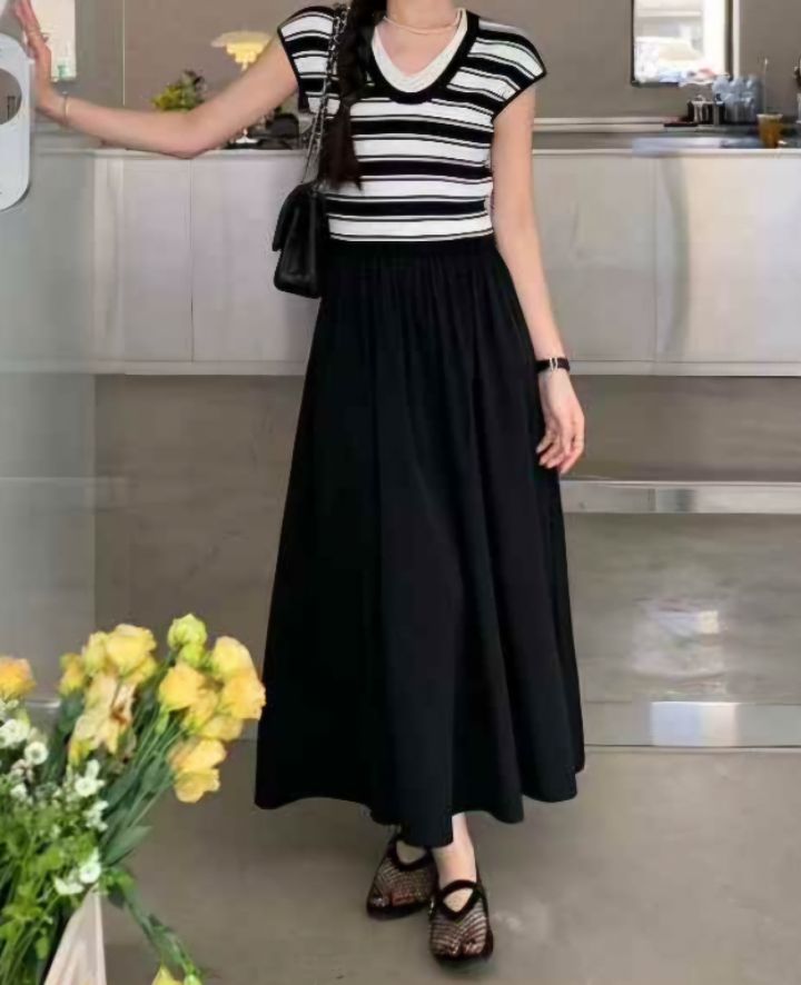 FEMME韓國直郵㊣東大門實拍女裝新品人氣休閑職業連衣裙長款FEMME連衣裙圖色1