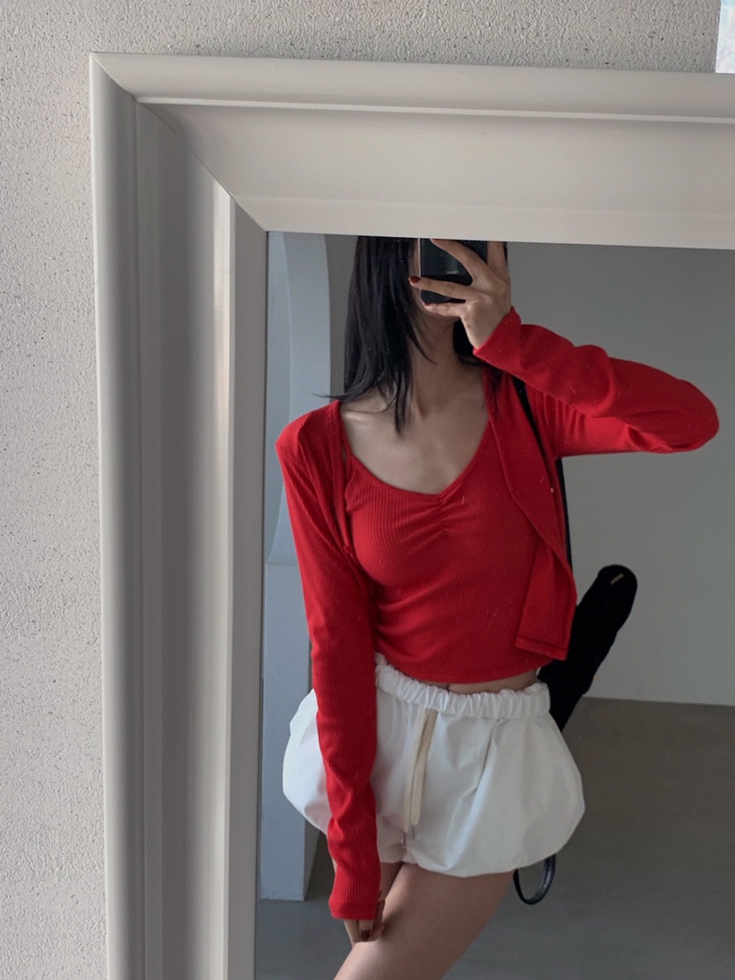 VERANDA韓國直郵㊣東大門實拍女裝新款休閑推薦套裝羊毛開衫VERANDA套裝