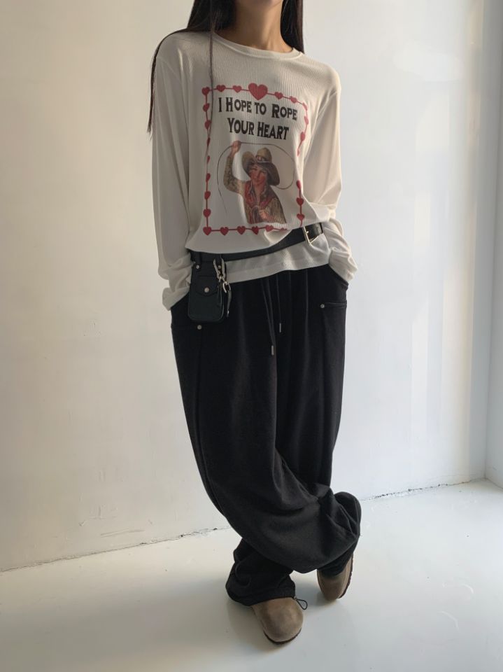 4LEAF直郵韓國代購㊣女裝新款推薦職業休閑時尚25春夏長袖T恤4LEAF長袖T恤