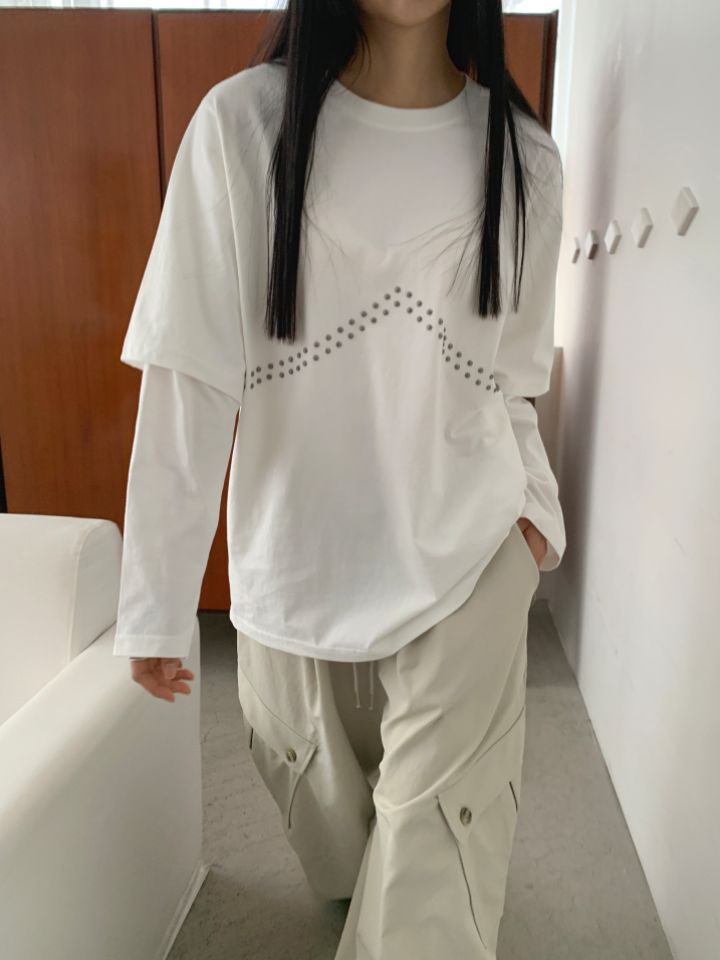 4LEAF韓國㊣直郵東大門代購女裝新款熱賣職業推薦人氣休閑T恤4LEAFT恤