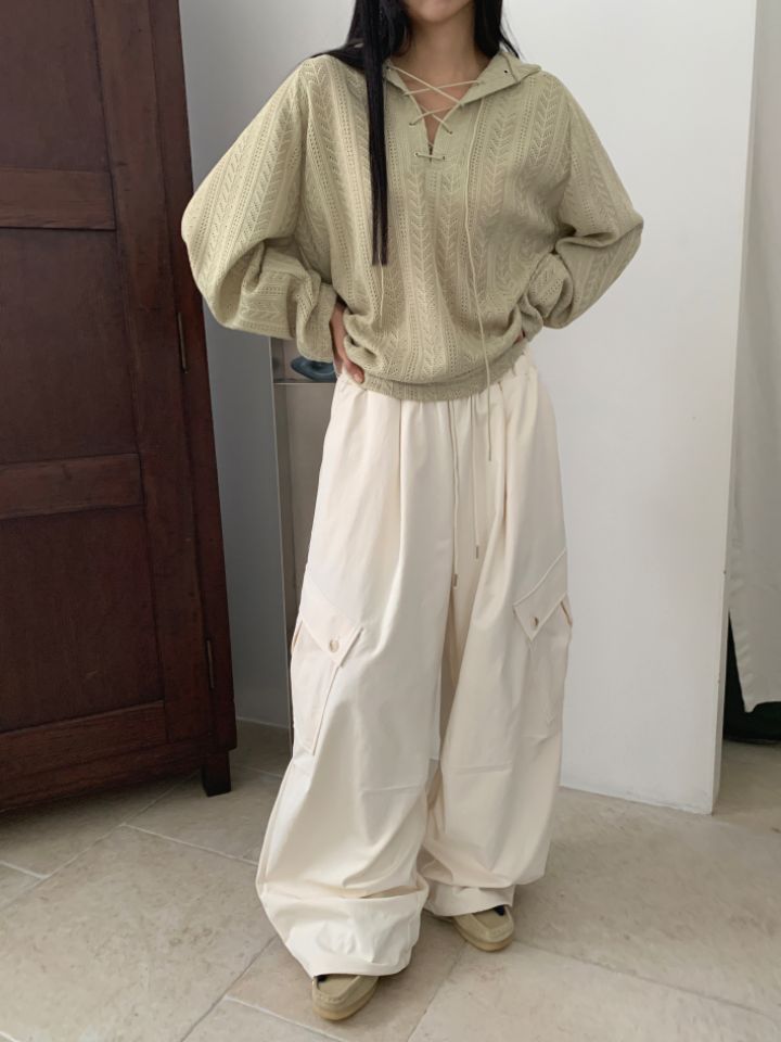 4LEAF韓國直郵㊣女裝新品熱賣休閑推薦職業時尚人氣休閑褲口袋4LEAF休閑褲