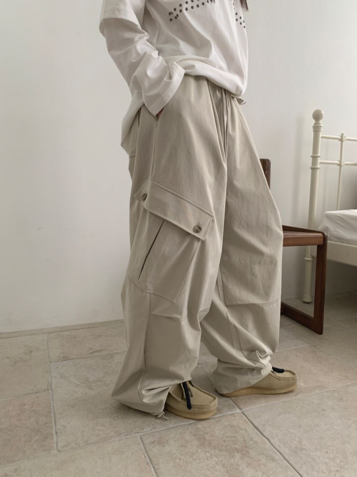 4LEAF韓國直郵㊣女裝新品熱賣休閑推薦職業時尚人氣休閑褲口袋4LEAF休閑褲