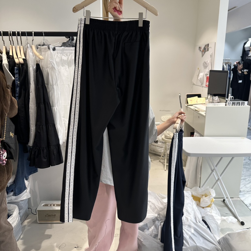 BREAD韓國㊣直郵東大門代購女裝新品休閑推薦人氣休閑褲蕾絲BREAD休閑褲
