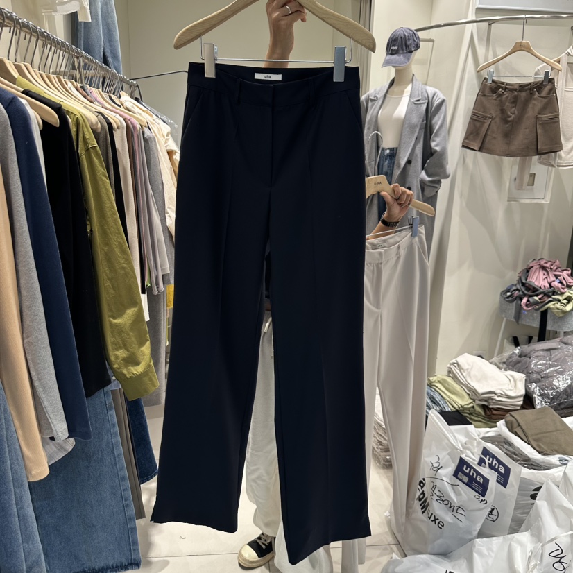 U-HA直郵韓國代購㊣女裝新款推薦人氣職業熱賣25春夏休閑褲套裝uha休閑褲圖色2