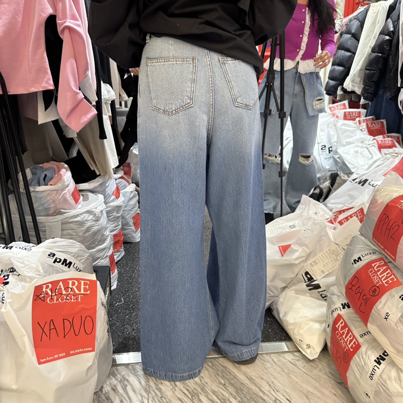 RARE CLOSET直郵韓國代購㊣女裝新款25春夏時尚人氣牛仔褲RARE CLOSET牛仔褲