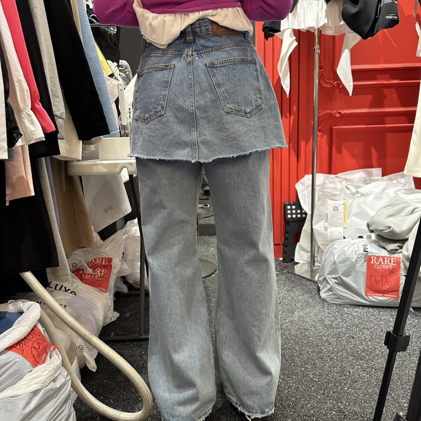 RARE CLOSET直郵韓國代購㊣女裝新款時尚人氣熱賣裙褲雙層RARE CLOSET裙褲