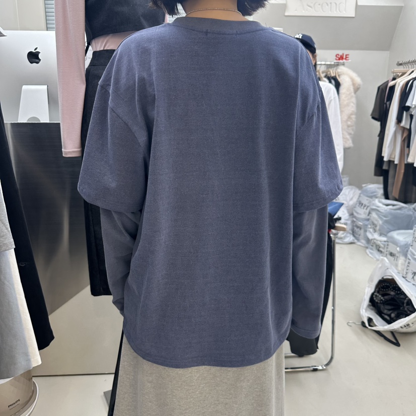 ASCEND韓國直郵㊣女裝新品人氣推薦熱賣職業25春夏衛衣假兩件ASCEND衛衣