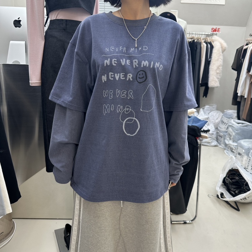 ASCEND韓國直郵㊣女裝新品人氣推薦熱賣職業25春夏衛衣假兩件ASCEND衛衣