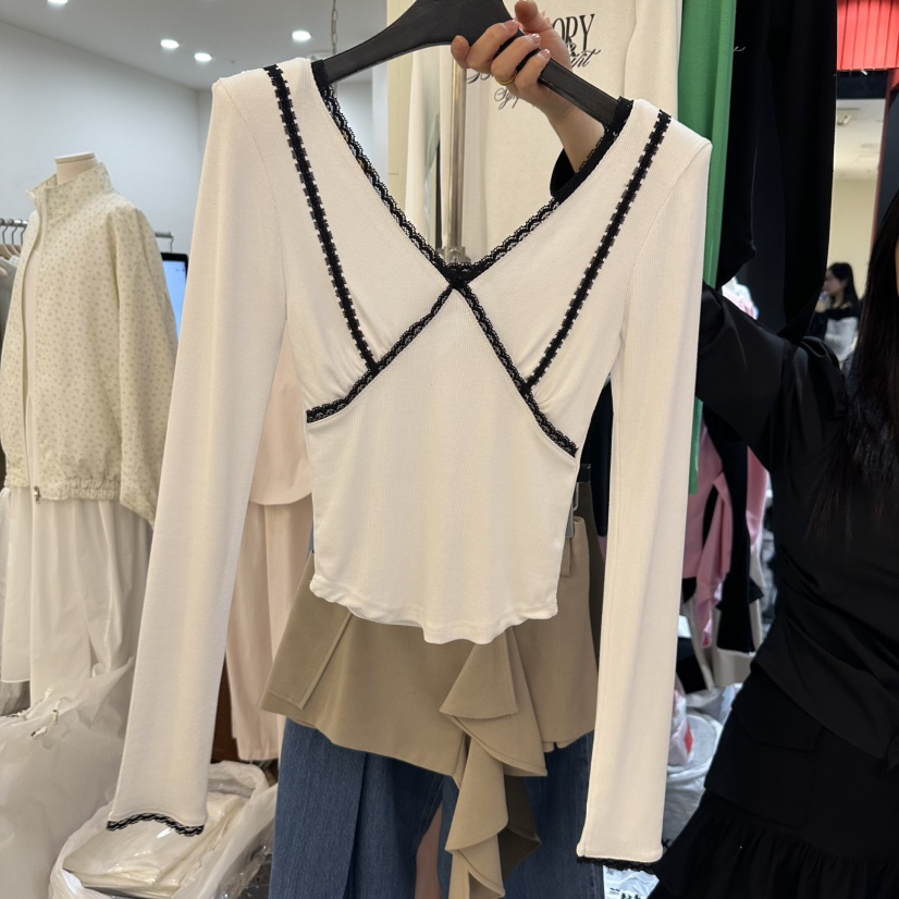 RARE CLOSET韓國㊣直郵東大門代購女裝新款推薦熱賣長袖T恤RARE CLOSET長袖T恤圖色2