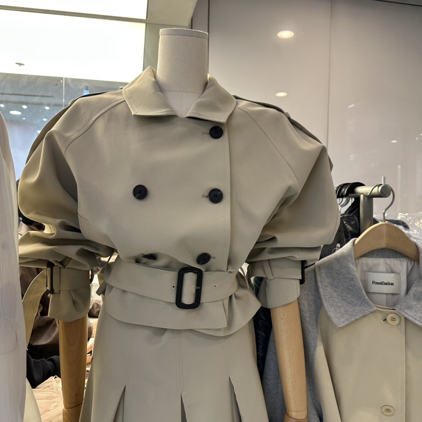 FOUNDATION韓國㊣直郵東大門代購女裝新品人氣職業夾克含腰帶FOUNDATION夾克圖色2