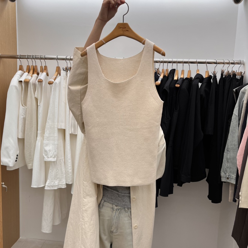 DRESS ROOM直郵韓國代購㊣女裝新品職業25春夏推薦吊帶背心DRESS ROOM吊帶/背心圖色4