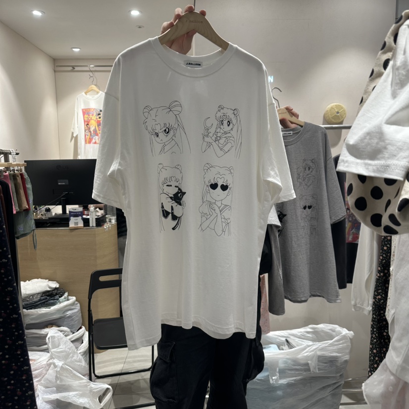 J.BALLOON韓國直郵㊣女裝新品職業推薦25春夏時尚休閑熱賣T恤J.BALLOONT恤圖色1