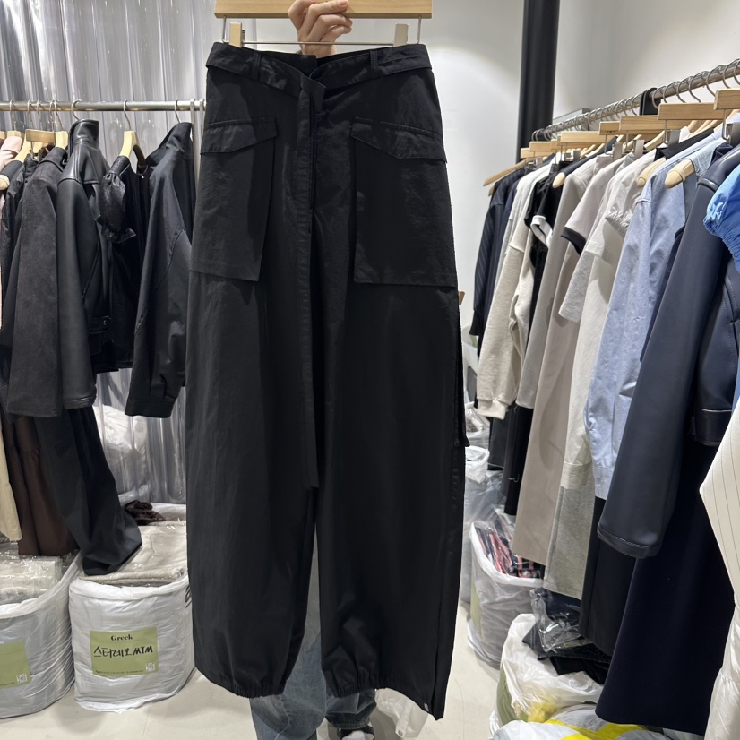 GREEK直郵韓國代購㊣女裝新品25春夏休閑熱賣推薦休閑褲含腰帶GREEK休閑褲圖色2