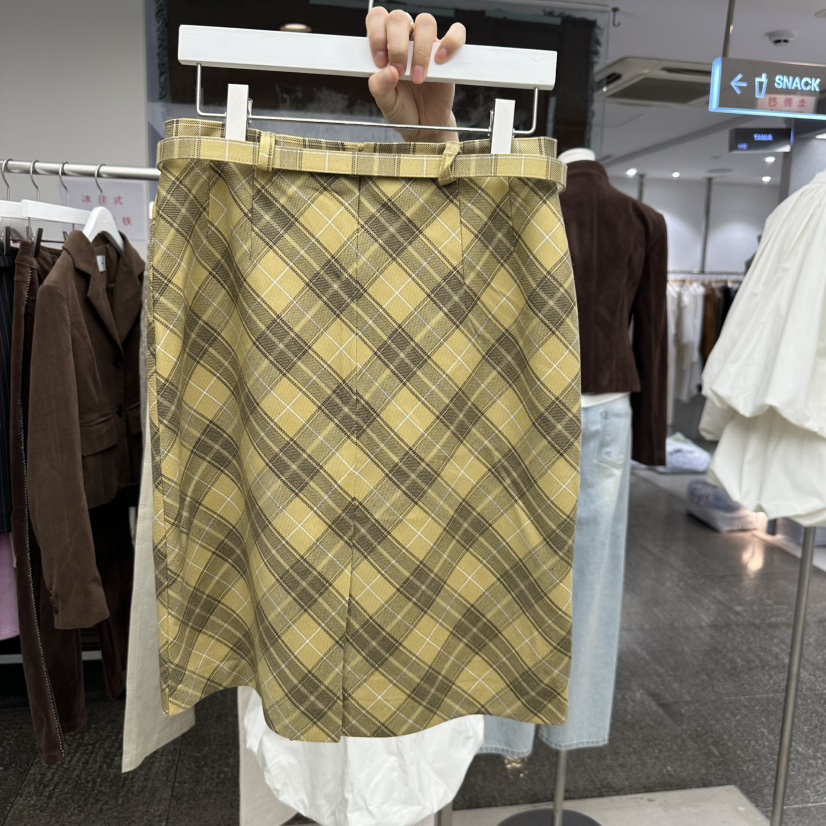 NEUTER韓國㊣直郵東大門代購女裝新品推薦休閑職業短裙含腰帶NEUTER短裙