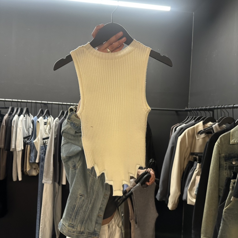 PROJECT WAVE-P直郵韓國代購㊣女裝新款25春夏時尚吊帶背心PROJECT WAVE吊帶/背心