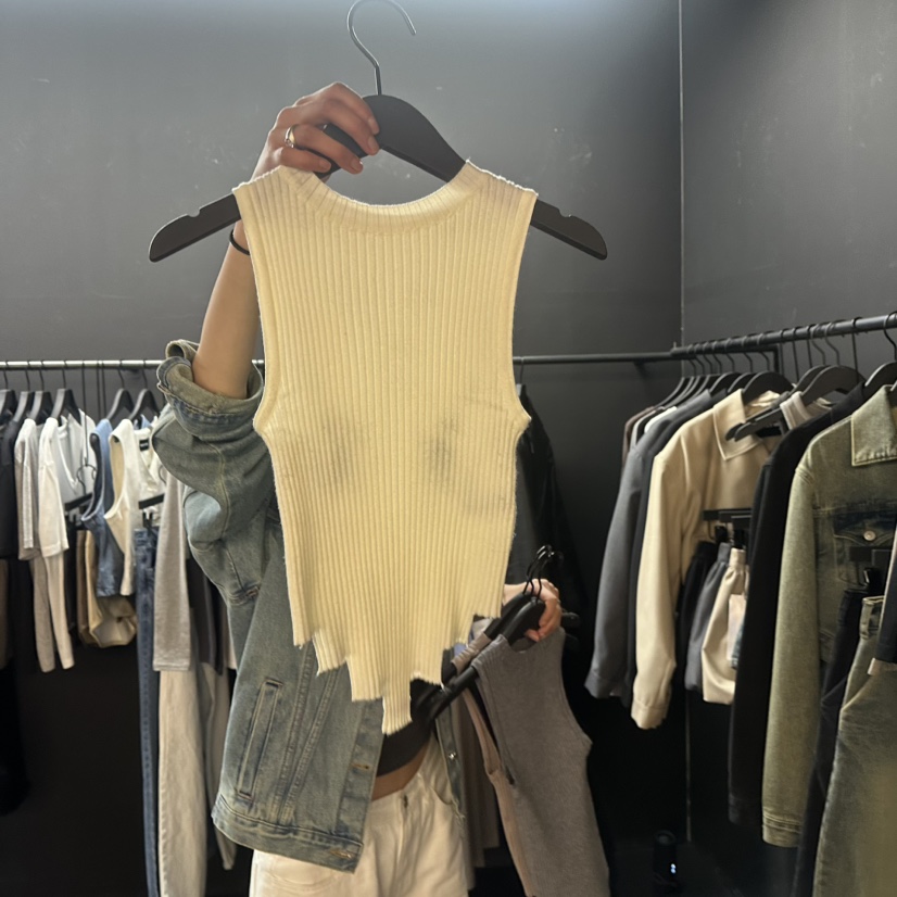 PROJECT WAVE-P直郵韓國代購㊣女裝新款25春夏時尚吊帶背心PROJECT WAVE吊帶/背心圖色1