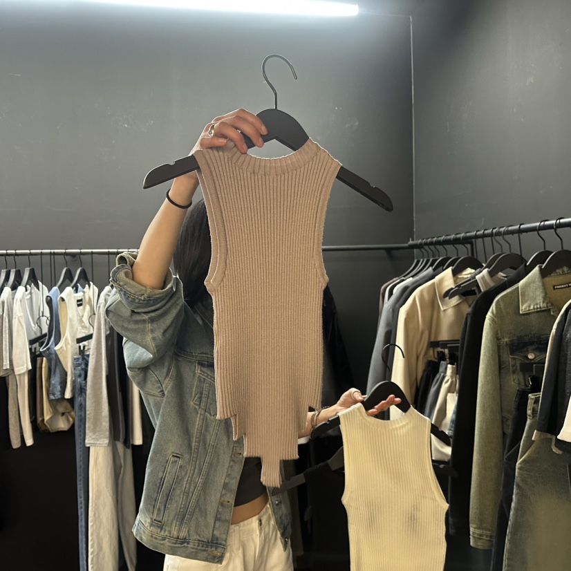 PROJECT WAVE-P直郵韓國代購㊣女裝新款25春夏時尚吊帶背心PROJECT WAVE吊帶/背心圖色4