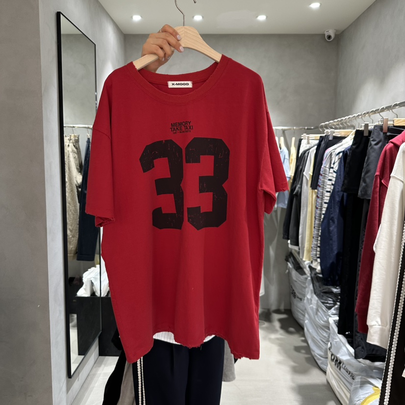 X-MOOD直郵韓國代購㊣女裝新款25春夏熱賣休閑推薦時尚T恤X-MOODT恤圖色2
