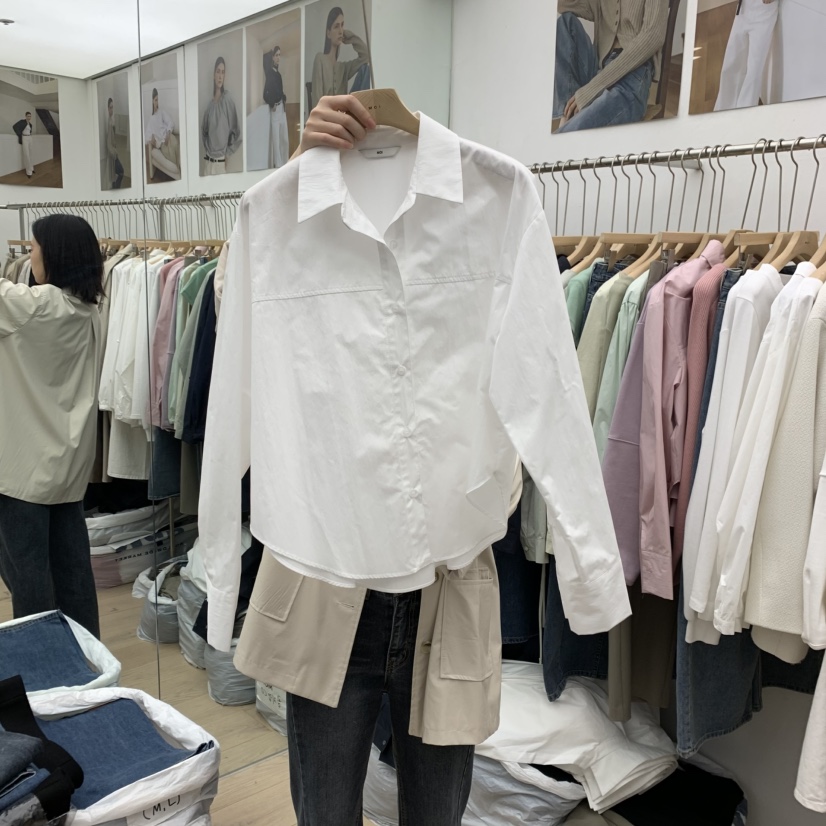 MOI-A東大門實拍女裝新品人氣推薦25春夏時尚真品襯衫蕾絲衫MOI-A襯衫/蕾絲衫圖色3