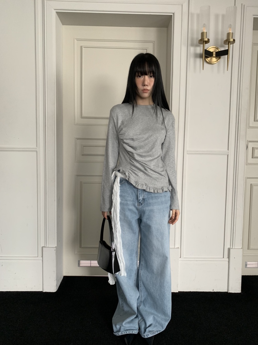 THE CAMEL直郵韓國代購㊣女裝新款熱賣長袖T恤the came_l 家長袖T恤