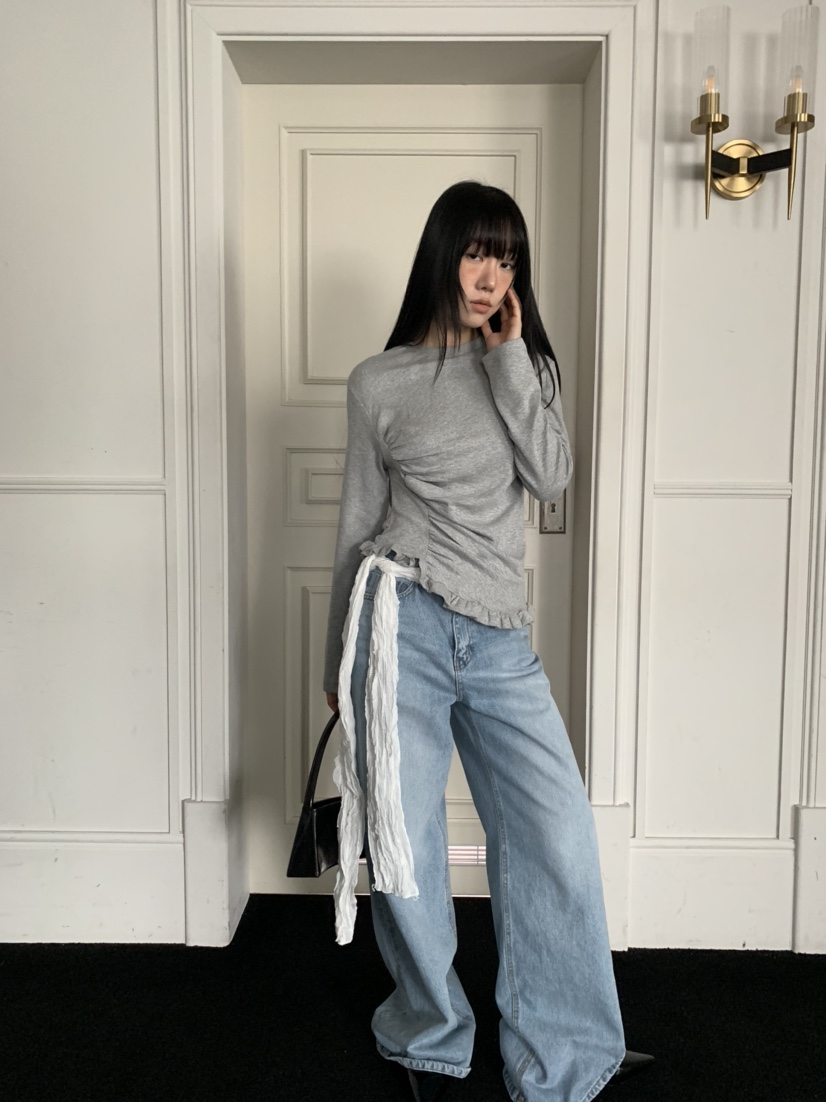 THE CAMEL直郵韓國代購㊣女裝新款熱賣長袖T恤the came_l 家長袖T恤