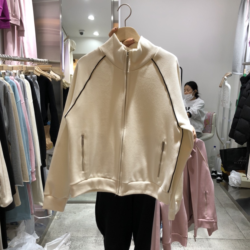 COKE CAKE韓國㊣直郵東大門代購女裝新款25春夏時尚衛衣拉鏈COKE CAKE衛衣圖色2