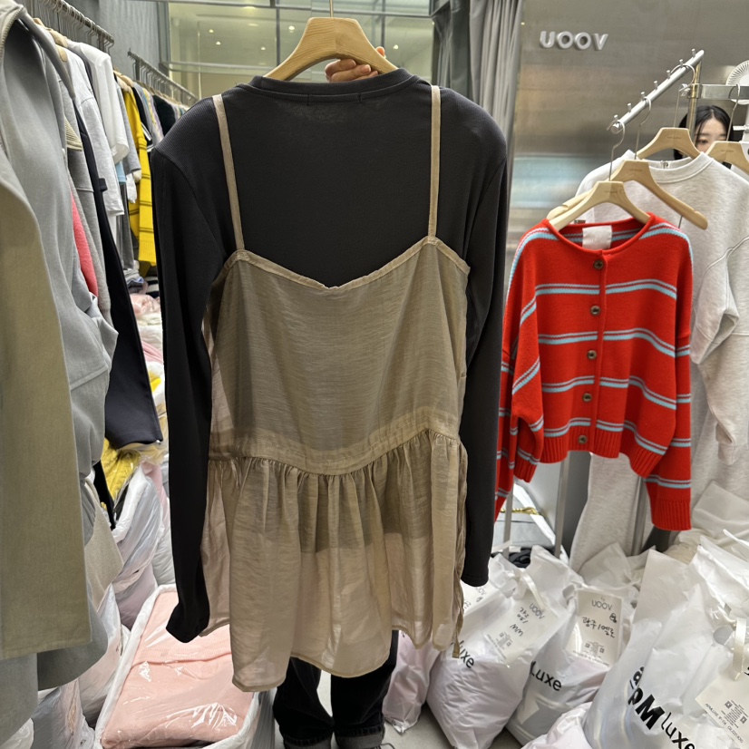 UOOV韓國直郵㊣女裝新品推薦職業25春夏休閑時尚熱賣連衣裙UOOV連衣裙