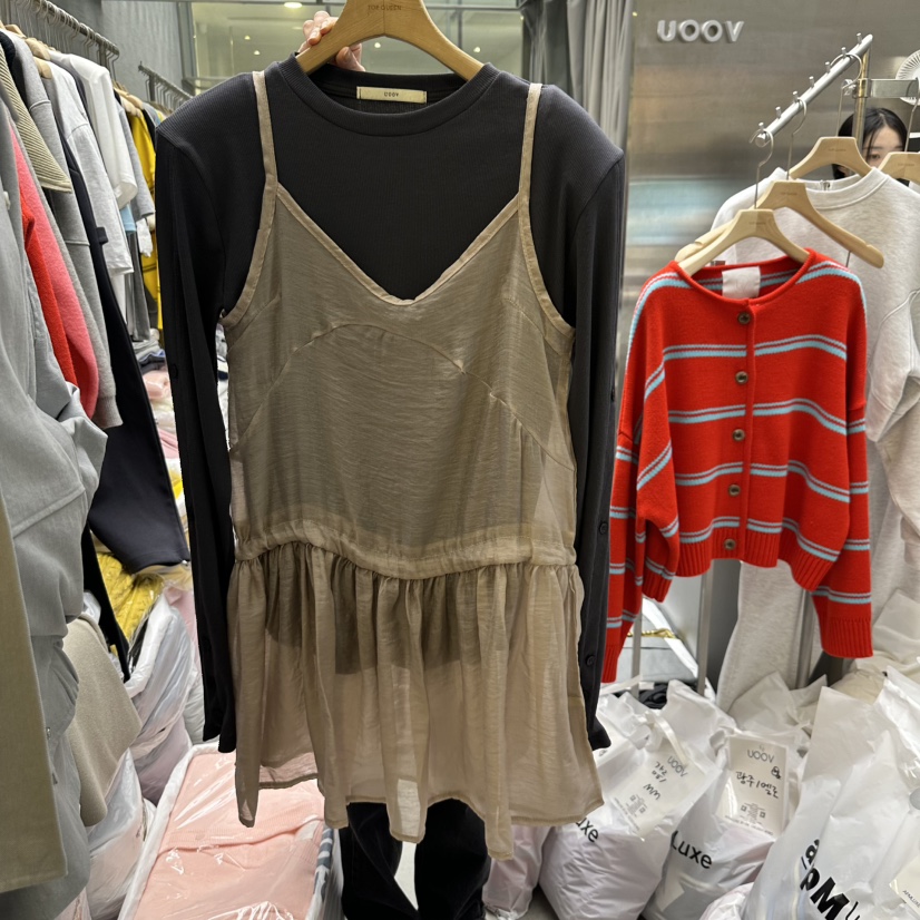 UOOV韓國直郵㊣女裝新品推薦職業25春夏休閑時尚熱賣連衣裙UOOV連衣裙圖色2