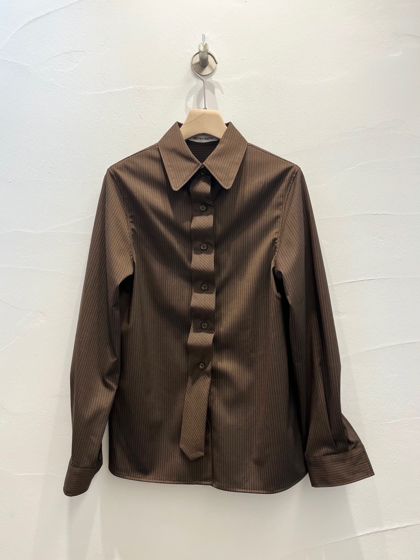 BROWN PAPER-S韓國直郵㊣女裝新品熱賣時尚25春夏襯衫蕾絲衫BROWN PAPER襯衫/蕾絲衫圖色2