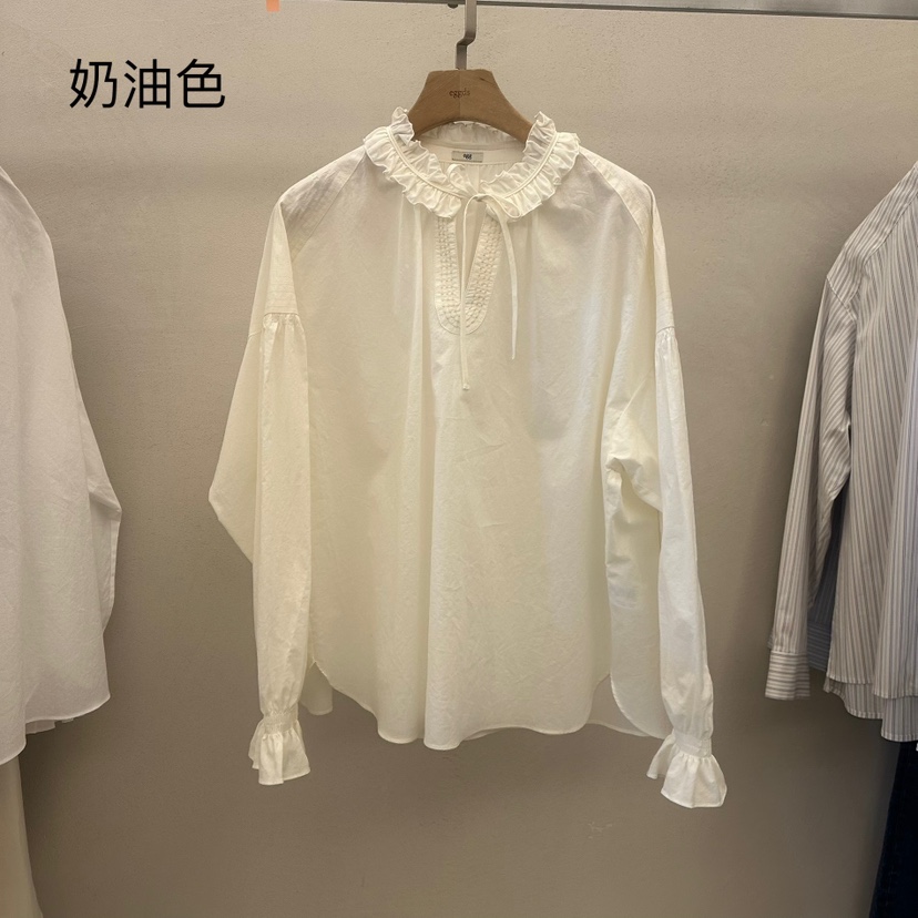 EGG韓國直郵㊣東大門實拍女裝新品熱賣休閑25春夏襯衫蕾絲衫EGG-訂貨周期長襯衫/蕾絲衫圖色2