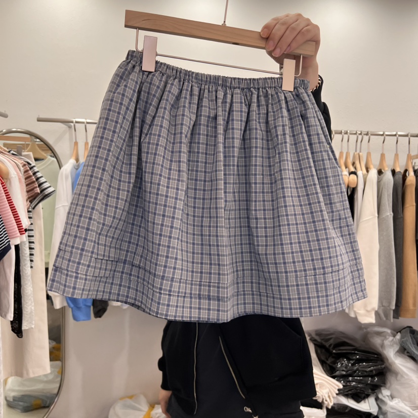 LELEN直郵韓國代購㊣女裝新品人氣休閑時尚推薦短裙格紋半身裙LELEN短裙圖色2