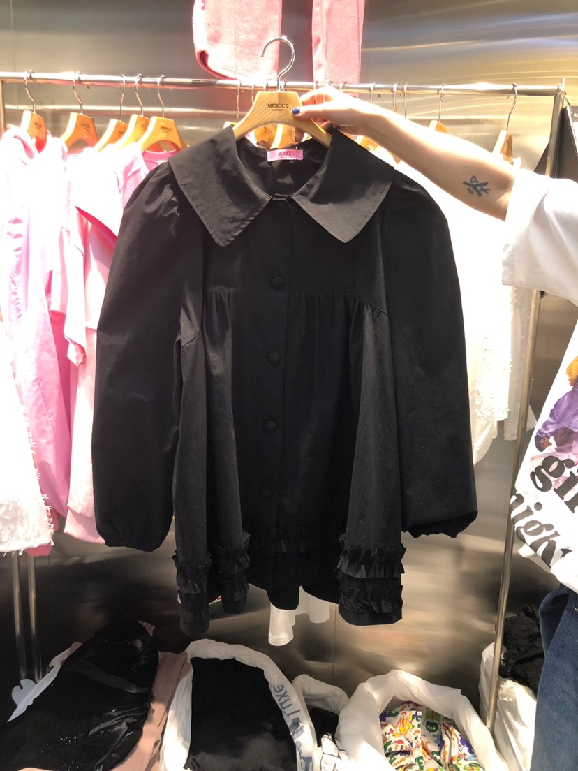 MENDL S韓國直郵㊣東大門實拍女裝新品人氣時尚襯衫蕾絲衫MENDL S襯衫/蕾絲衫圖色2