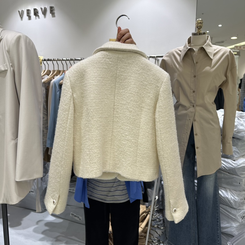 VERVE韓國㊣直郵東大門代購女裝新品25春夏推薦職業夾克羊毛VERVE夾克