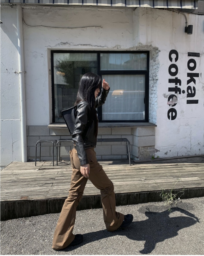 NUEUN韓國直郵㊣東大門實拍女裝新品25春夏職業熱賣休閑褲喇叭NUEUN/SEEOT休閑褲