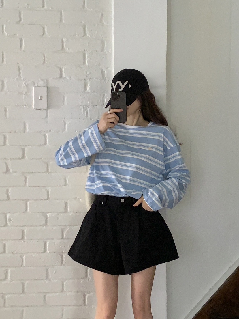 FORMSTUDIO直郵韓國代購㊣女裝新品熱賣25春夏人氣推薦長袖T恤FORMSTUDIO長袖T恤