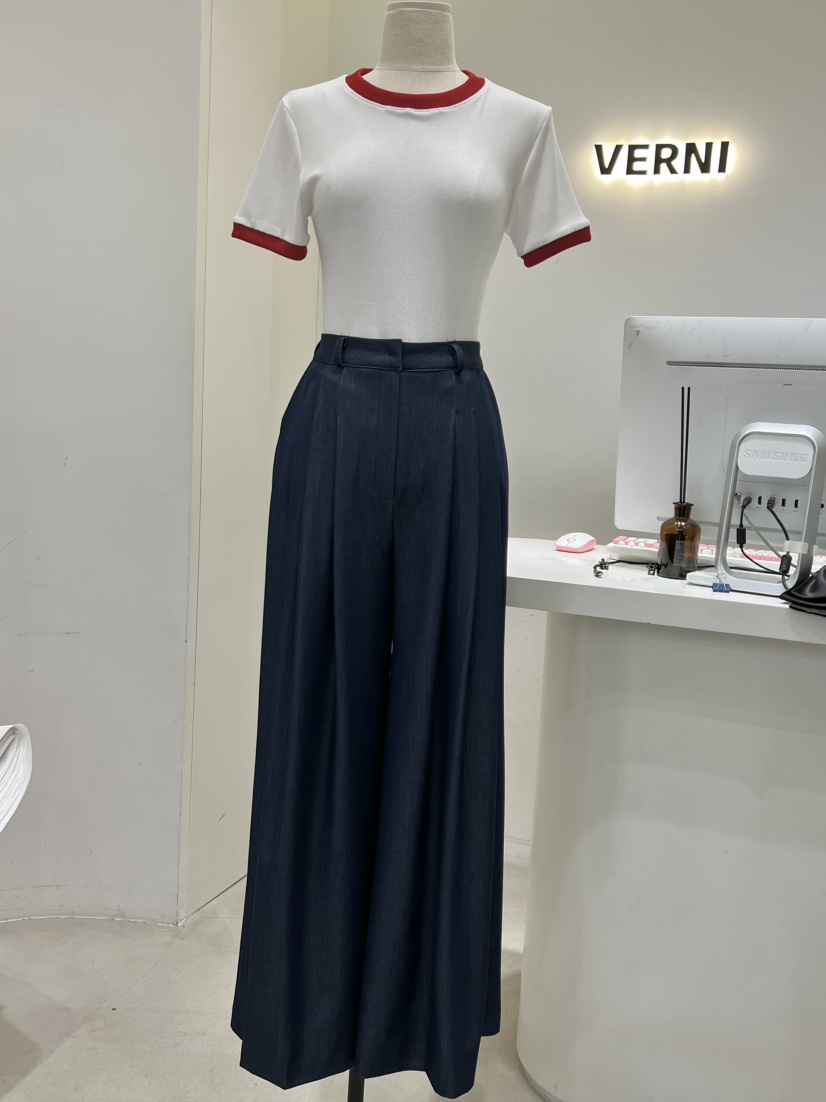 VERNI直郵韓國代購㊣女裝新品時尚25春夏人氣熱賣休閑休閑褲VERNI休閑褲