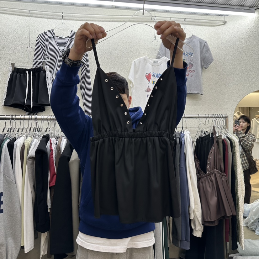 MAGOT韓國直郵㊣東大門實拍女裝新款25春夏推薦人氣吊帶背心IIIΛGOT/MAGOT吊帶/背心圖色2