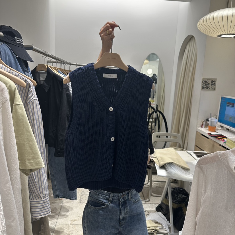 MAJDAN韓國㊣直郵東大門代購女裝新品時尚休閑推薦職業馬甲MAJDAN馬甲圖色3