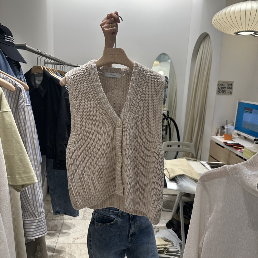 MAJDAN韓國㊣直郵東大門代購女裝新品時尚休閑推薦職業馬甲MAJDAN馬甲圖色4