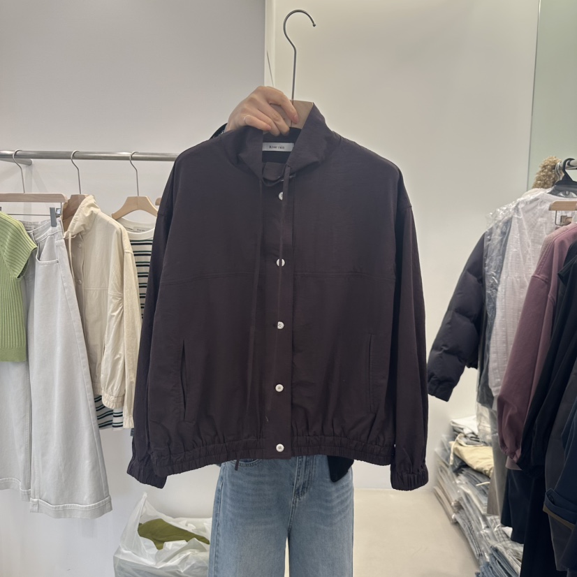 RIVER RAIN韓國直郵㊣女裝新品25春夏休閑人氣推薦夾克高領RIVER RAIN夾克圖色2