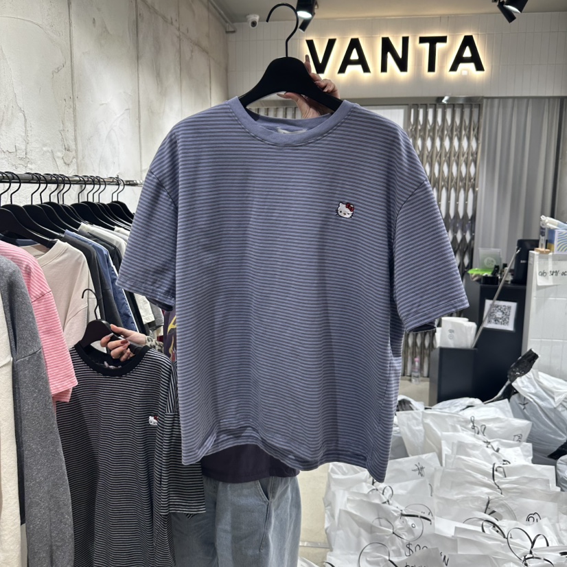 VANTA韓國㊣直郵東大門代購女裝新品時尚熱賣人氣25春夏T恤VANTAT恤圖色2